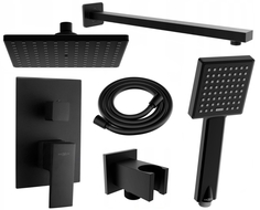 Mexen Uno DR45 paslėptas dušo komplektas, juodas - 71435DR45-70
