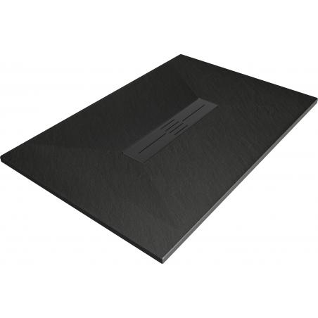 Mexen Toro Stačiakampis SMC dušo padėklas 110 x 70 cm, juodas, juodas dangtelis - 43707011-B