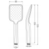 Mexen Uno DR62 potinkinio dušo komplektas, Juoda - 71435DR62-70
