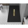 Mexen Toro stačiakampis dušo padėklas SMC 170 x 70 cm, juodas, aukso spalvos dangtelis - 43707017-G