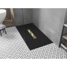 Mexen Toro stačiakampis dušo padėklas SMC 180 x 90 cm, juodas, aukso spalvos dangtelis - 43709018-G