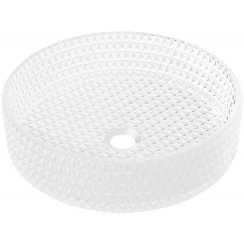 Mexen Aura stalviršio stiklinis praustuvas 39 x 39 cm, Matinis stiklas - 24013930