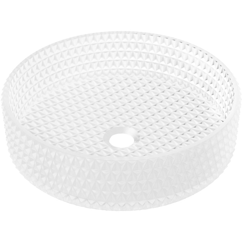 Mexen Aura stiklinis ant stalo montuojamas praustuvas 39 x 39 cm, matinio stiklo - 24013930