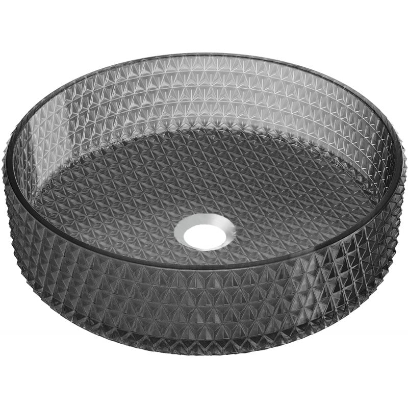 Mexen Aura stalviršio stiklinis praustuvas 39 x 39 cm, Juoda - 24013970