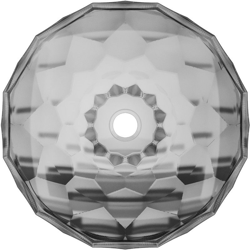 Mexen Inga stiklinis ant stalviršio praustuvas 44 x 44 cm, juodas - 24074470