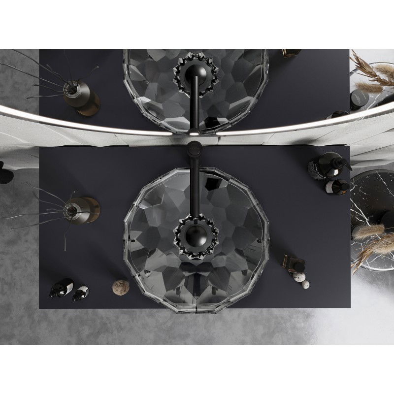 Mexen Inga stiklinis praustuvas ant stalviršio 44 x 44 cm, skaidrus - 24074400