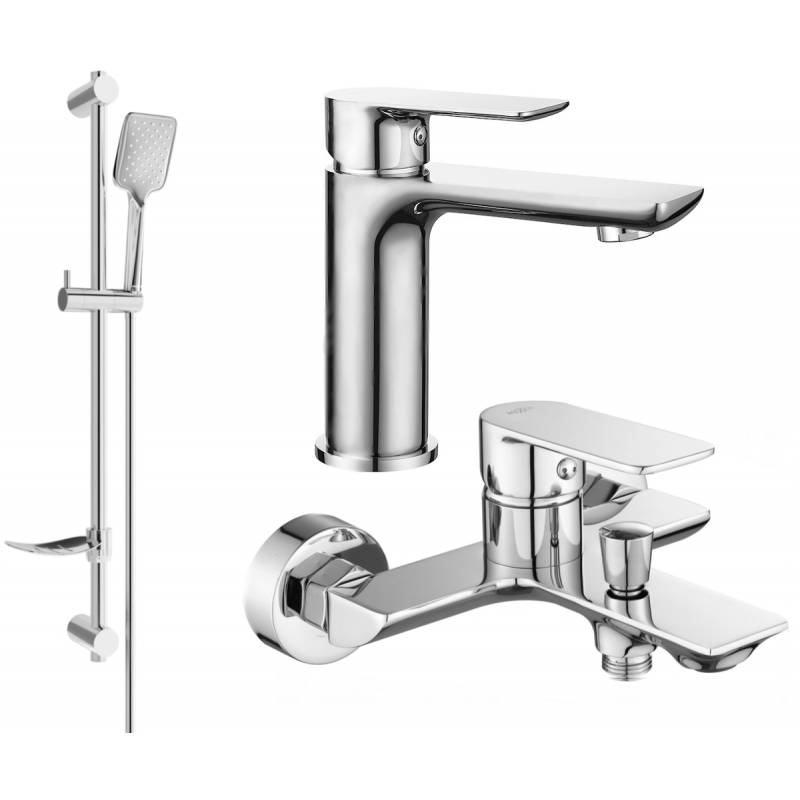 Mexen Alfa DF62 vonios rinkinys, chromas - 745703DF62-00