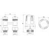 Mexen G01 termostatinis dviejų vamzdžių DN50 komplektas, tiesus 1/2"x3/4", nikelis - W912-012-918-01