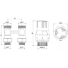 Mexen G02 dviejų vamzdžių termostatinis rinkinis DN50, tiesus 1/2"x3/4", nikeliuotas - W912-012-928-01