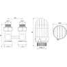 Mexen G03 termostatinio dviejų vamzdžių DN50 komplektas, tiesus 1/2"x16 mm, nikeliuotas - W912-016-938-01