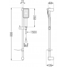 Mexen Alfa DF54 dušo rinkinys, baltas/chromas - 745704DF54-02