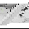 Mexen Stone+ kompozitinis kvadratinis baseinas 70 x 70 cm, baltas, juodas dangtelis - 44107070-B