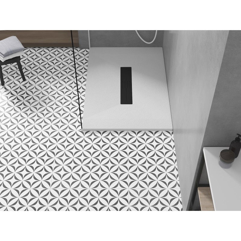 Mexen Toro stačiakampis SMC dušo padėklas 120 x 80 cm, baltas, juoda apdaila - 43108012-B