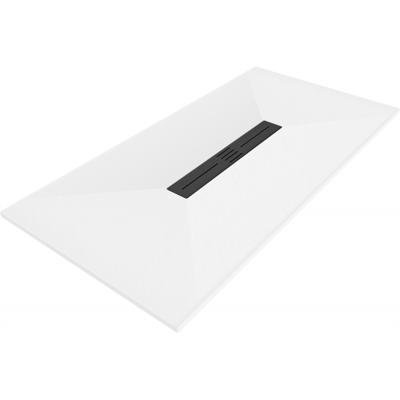 Mexen Toro stačiakampė SMC dušo kabina 150 x 90 cm, balta, juodas dangtelis - 43109015-B