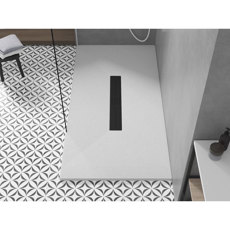 Mexen Toro stačiakampis dušo padėklas SMC 200 x 90 cm, baltas, juoda danga - 43109020-B