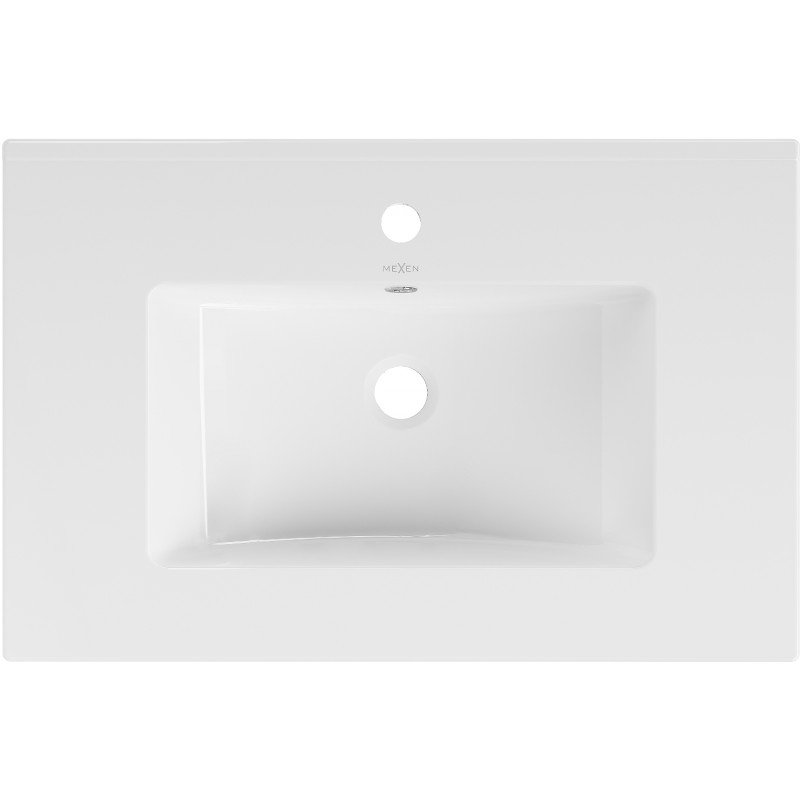 Mexen Atena įleidžiama į stalviršį praustuvas 71 x 46 cm, baltas - 25017000