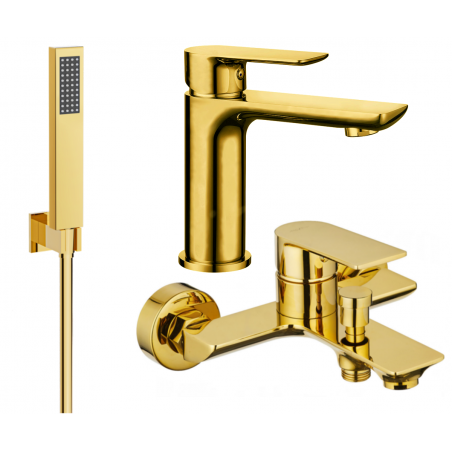 Mexen Alfa R02 vonios rinkinys, auksinis - 745703R02-50