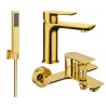 Mexen Alfa R02 vonios rinkinys, auksinis - 745703R02-50