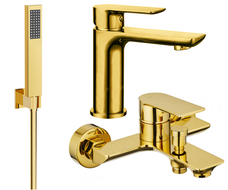 Mexen Alfa R02 vonios komplektas, auksinis - 745703R02-50