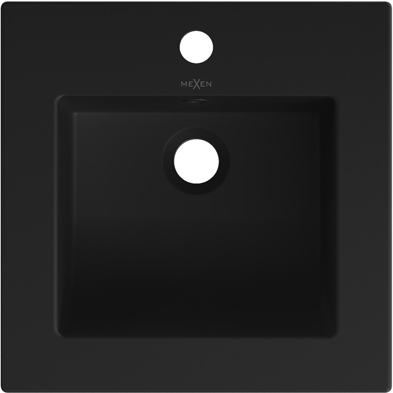 Mexen Atena įmontuojamas praustuvas 41 x 41 cm, juodas matinis - 25014170