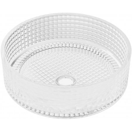 Mexen Lira stiklinis plautuvas 37 x 37 cm, skaidrus - 24053700