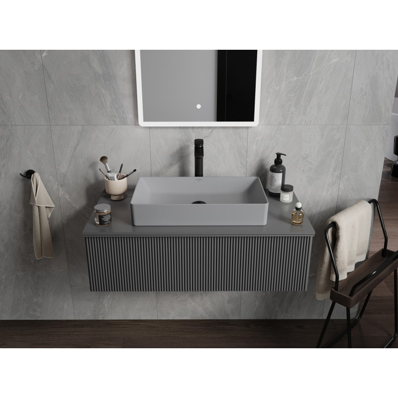 Mexen Nadia stalviršinis praustuvas 62 x 35 cm, šviesiai pilkas matinis - 21616061