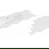Mexen Atena į plienasviršį įmontuojamas praustuvas 100 x 46 cm, Balta - 25011000