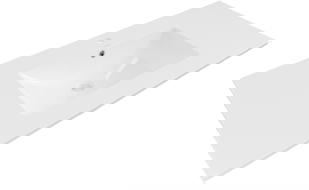 Mexen Atena į plienasviršį įmontuojamas praustuvas 100 x 46 cm, Balta - 25011000