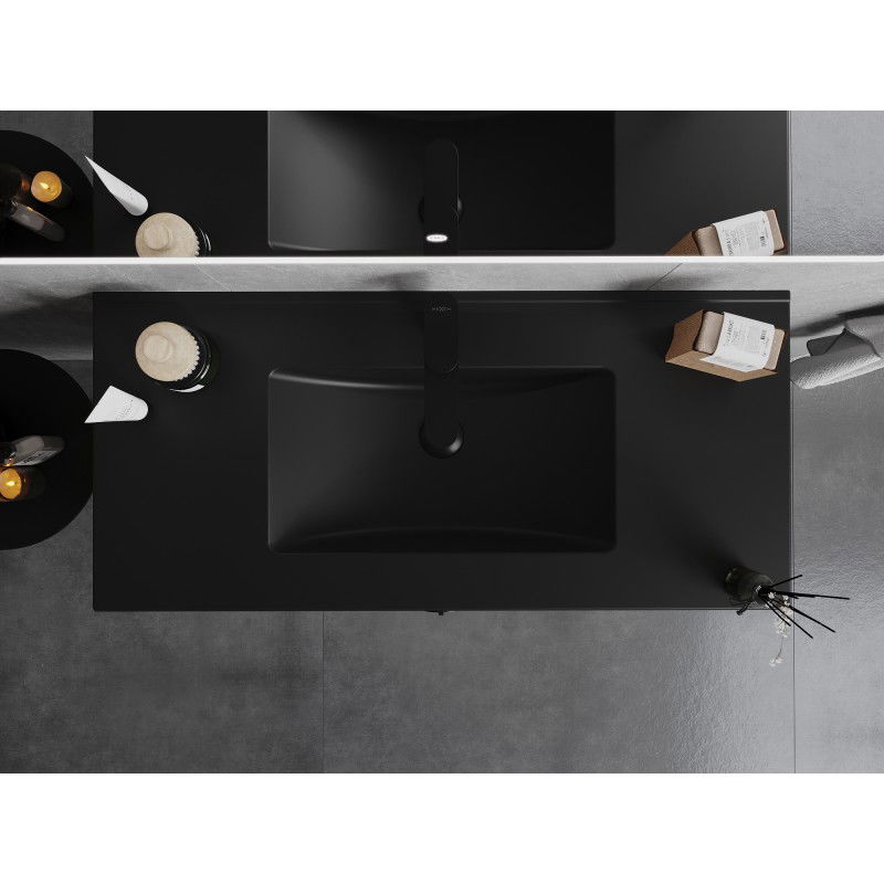 Mexen Atena prauste įleidžiama į stalviršį 101 x 46 cm, juoda matinė - 25011070