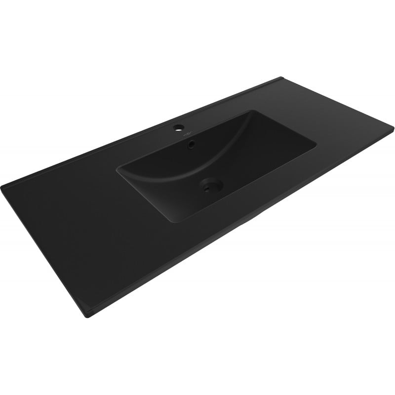 Mexen Atena prauste įleidžiama į stalviršį 101 x 46 cm, juoda matinė - 25011070