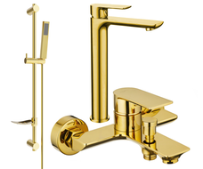 Mexen Alfa DF02 vonios komplektas, auksinis - 745713DF02-50