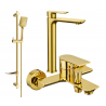 Mexen Alfa DF62 vonios komplektas, auksinis - 745713DF62-50