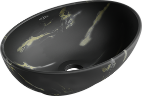 Mexen Elza stalviršio kriauklė 40 x 33 cm, juodas akmuo - 21014084