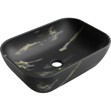 Mexen Rita 45 x 32 cm antstalinis praustuvas, juodas akmuo - 21084588