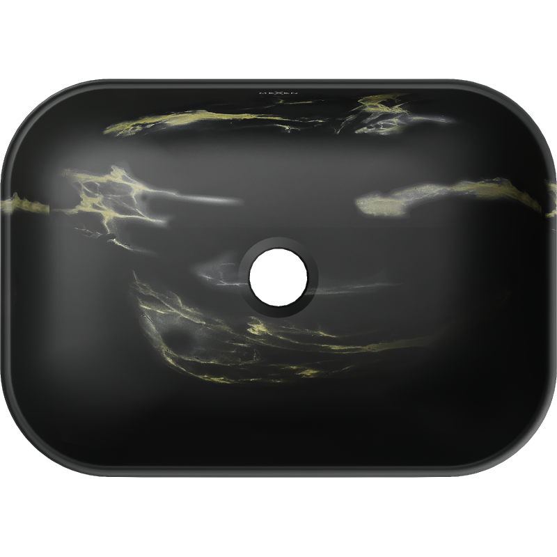 Mexen Rita 45 x 32 cm antstalinis praustuvas, juodas akmuo - 21084588