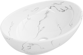 Mexen Elza antstalo praustuvas 40 x 33 cm, baltas akmuo - 21014081