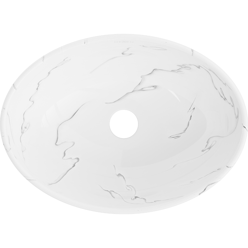 Mexen Elza antstalo praustuvas 40 x 33 cm, baltas akmuo - 21014081