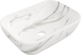 Mexen Rita stalviršio praustuvas 45 x 32 cm, baltas akmuo - 21084584