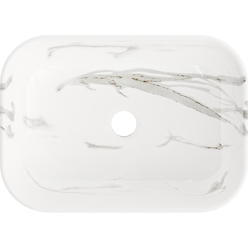 Mexen Rita stalviršio praustuvas 45 x 32 cm, baltas akmuo - 21084584