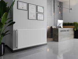 Mexen CVH30 Higieninis plokščiasis radiatorių šildytuvas 300 x 800 mm, apatinis prijungimas, 698 W, baltas - W630H-030-080-00