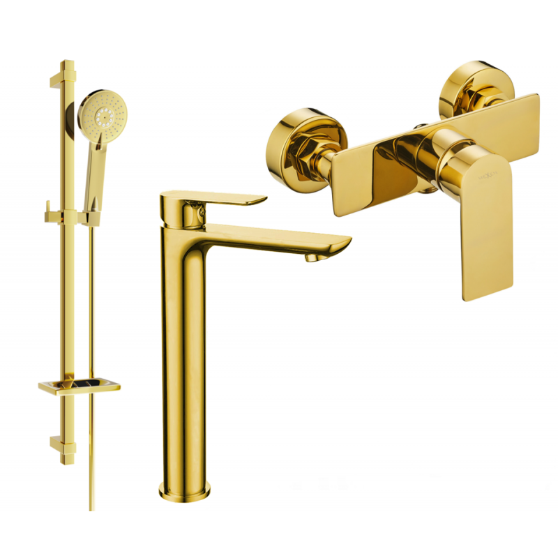 Mexen Alfa DQ40 dušo komplektas, auksinis - 745714DQ40-50