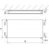 Mexen CVHF20 Higieninis plokščias radiotoris 300 x 400 mm, apatinis prijungimas, 227 W, baltas - W620HF-030-040-00