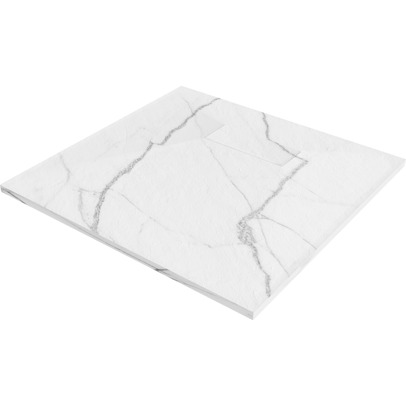 Mexen Hugo kvadratinė dušo padėklo SMC 90 x 90 cm, baltas akmuo - 42159090