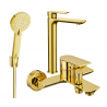 Mexen Alfa R40 vonios rinkinys, auksinis - 745713R40-50