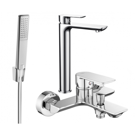 Mexen Alfa R72 vonios komplektas, chromuotas - 745713R72-00