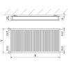 Mexen CH20 Hygiena plokštelinis 300 x 500 mm, šoninis prijungimas, 318 W, baltas - W420H-030-050-00