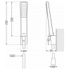 Mexen Alfa R72 vonios kambario komplektas, juodas - 745713R72-70