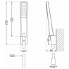 Mexen Alfa R72 vonios komplektas, juodas - 745713R72-70