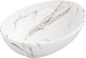 Mexen Elza antstalės praustuvas 40 x 33 cm, baltas akmuo - 21014082