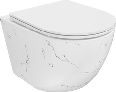 Mexen Lena wc dubuo be ratlankio su lėtai nusileidžiančiu dangčiu slim, duroplast, baltas akmuo - 30224093
